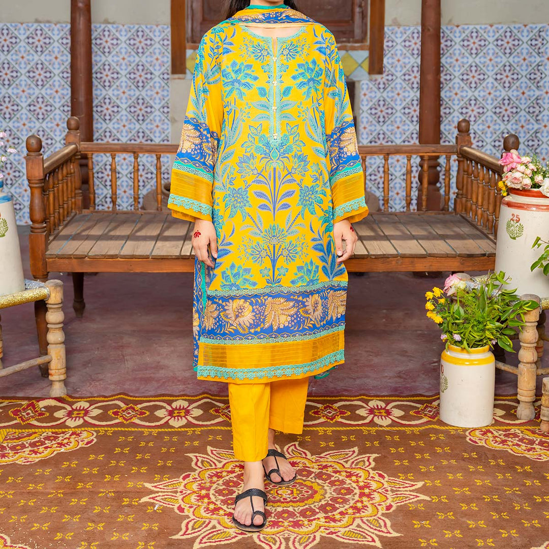 3PC- Digital Printed Lawn Suit PS4379