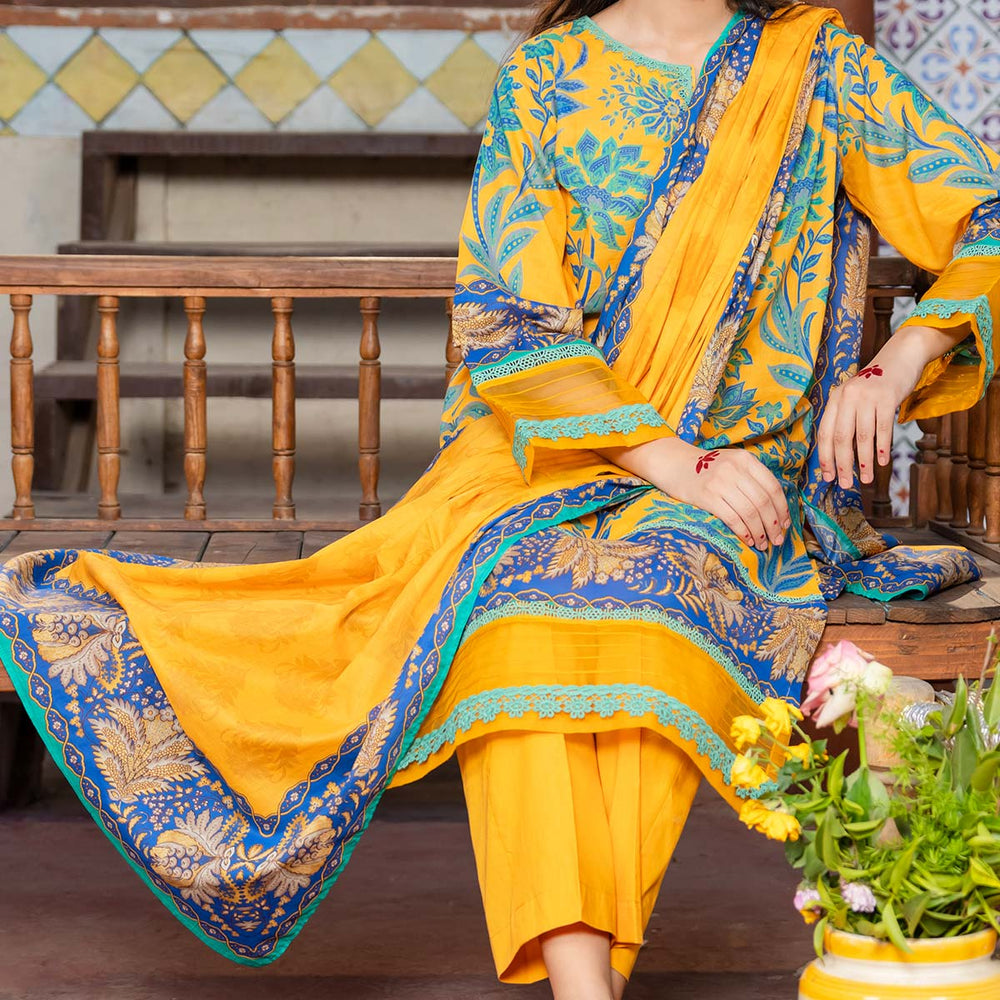 3PC- Digital Printed Lawn Suit PS4379