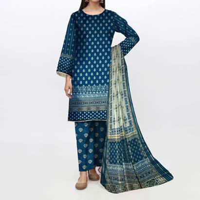 3PC- Unstitched Digital Printed Lawn Suit PS4604