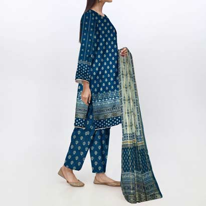 3PC- Unstitched Digital Printed Lawn Suit PS4604