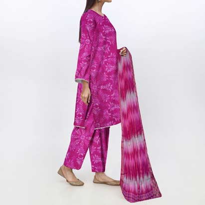 3PC- Unstitched Digital Printed Lawn Suit PS4609