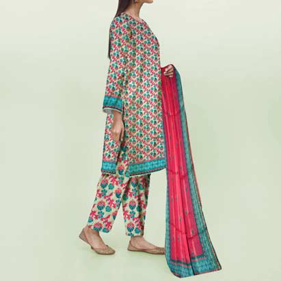 3PC- Unstitched Digital Printed Lawn Suit PS4610