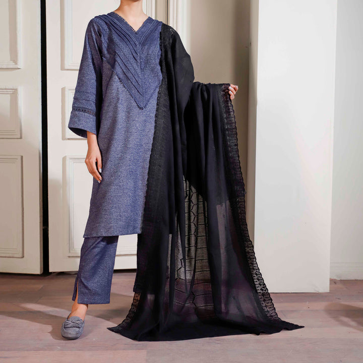 Black Cotton Dupatta PS4791