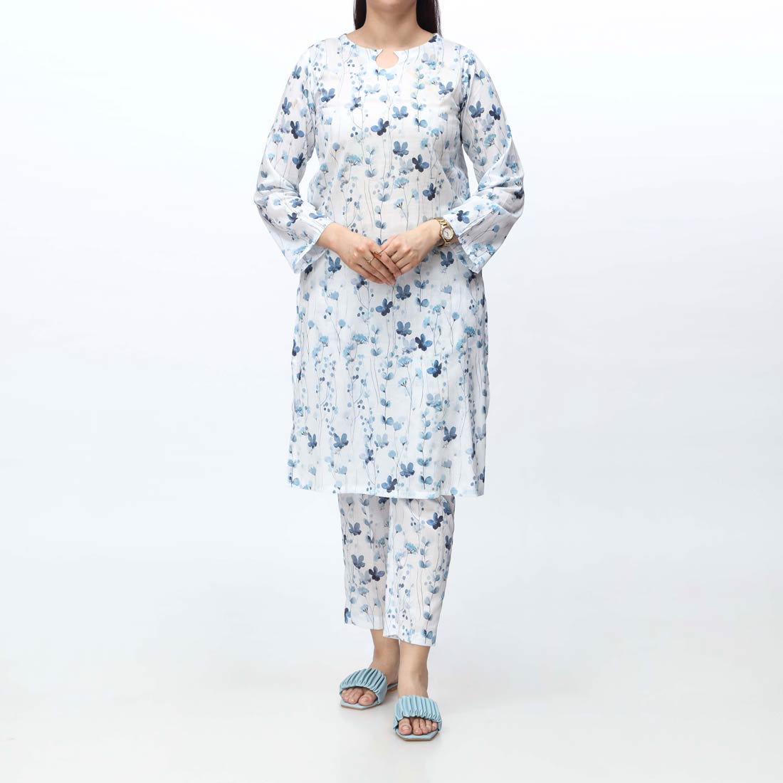 2PC - Unstitched Digital Printed Lawn Suit PS4836