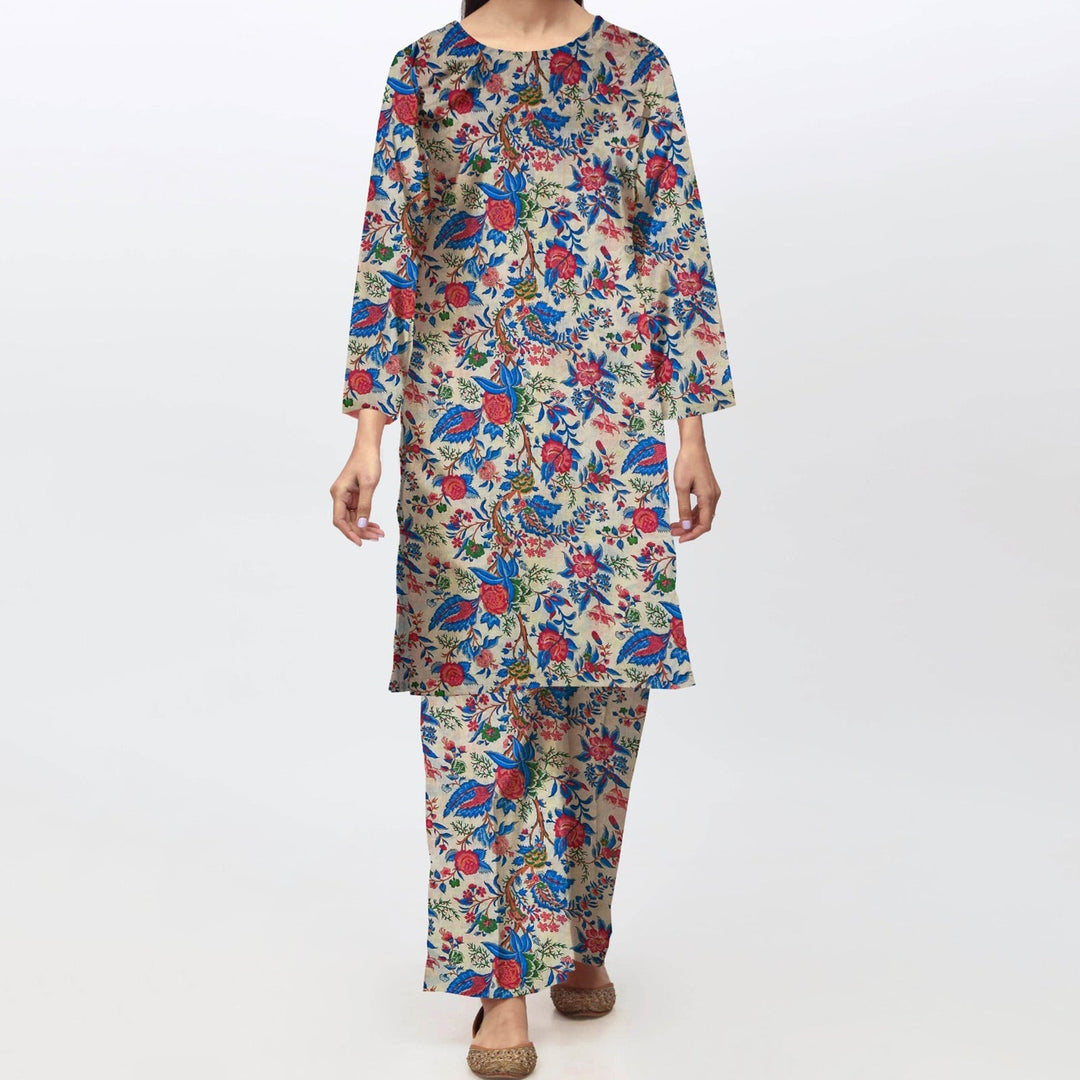 2 PC - Unstitched Digital Printed Lawn Suit PS4844