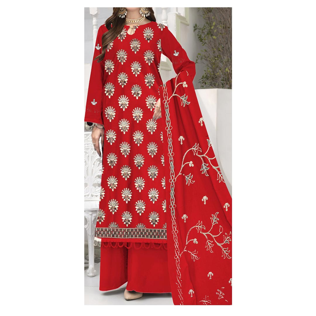 3PC- Unstitched Embroidered Lawn Suit PS4893