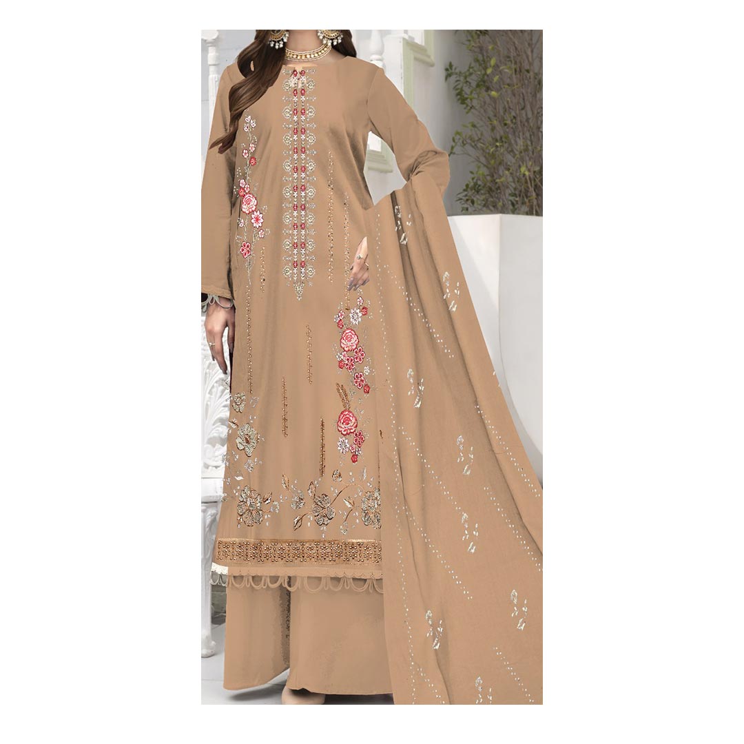 3PC- Unstitched Embroidered Lawn Suit PS4895