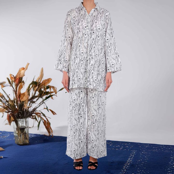 2PC- Printed Cambric Suit PS4934