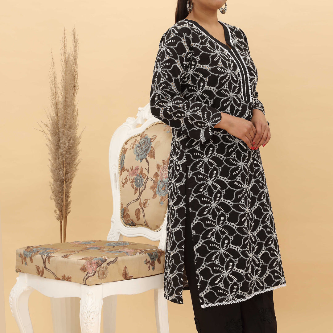 1PC- Schifili Embroidered Cotton Lawn Shirt PS5015