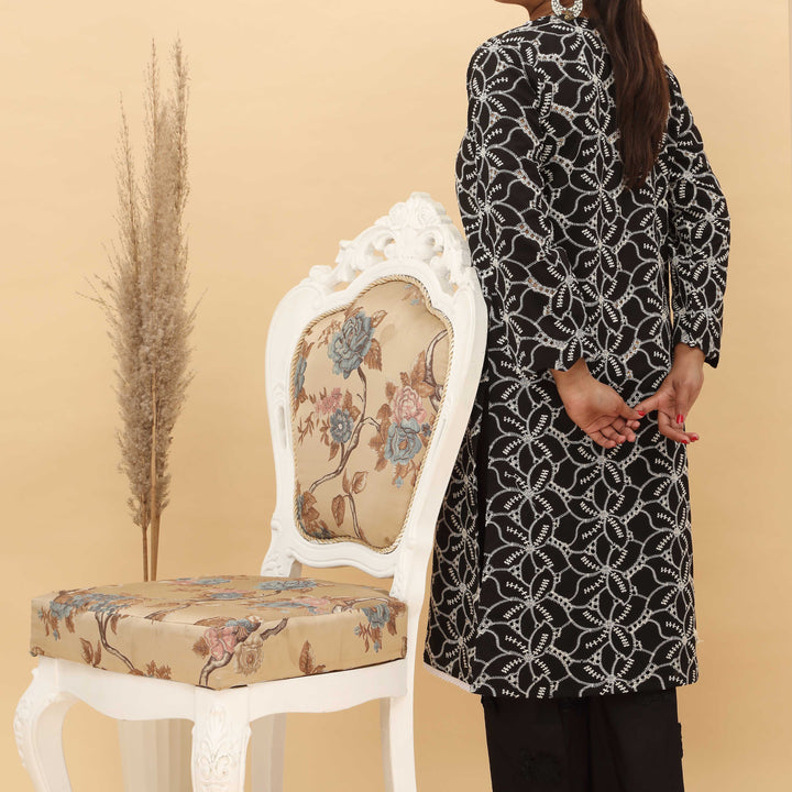 1PC- Schifili Embroidered Cotton Lawn Shirt PS5015