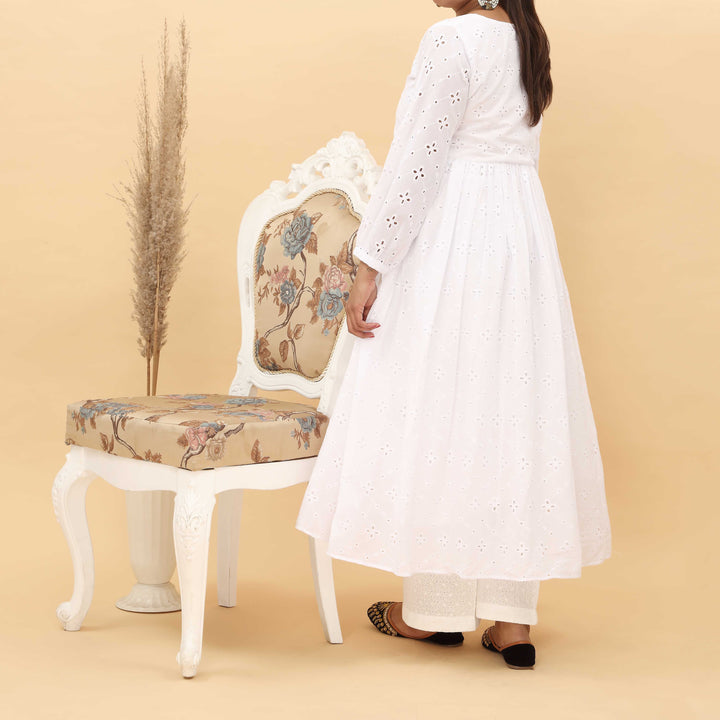 1PC- Schifili Embroidered Cotton Lawn Shirt With Lining PS5018