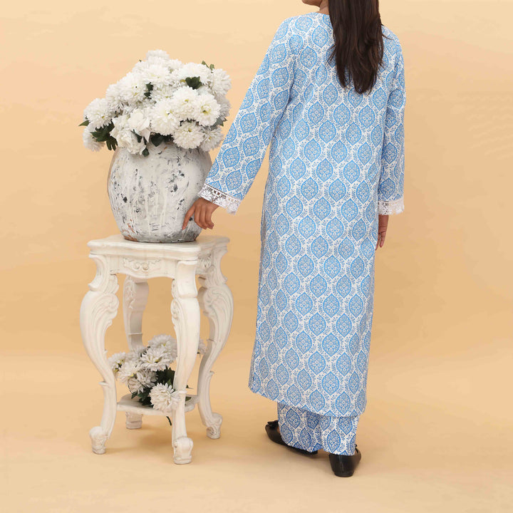 2PC-  Printed Cambric Cord Set PS5026