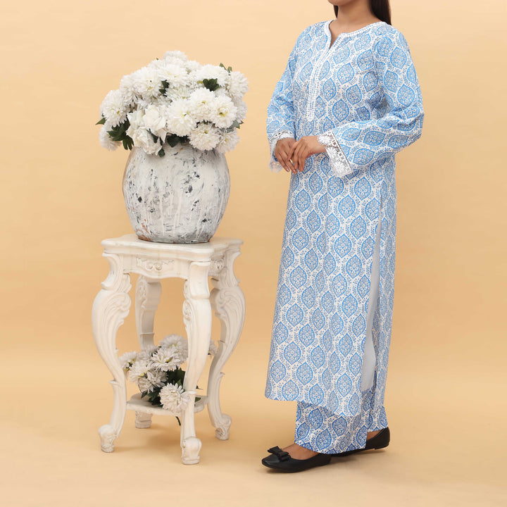 2PC-  Printed Cambric Cord Set PS5026