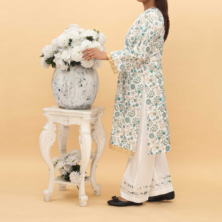 2PC-  Printed Cambric Cord Set PS5030