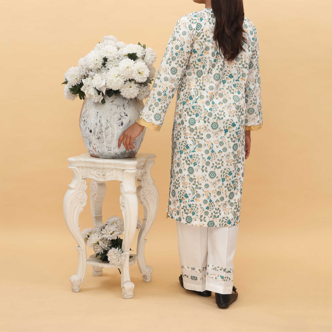 2PC-  Printed Cambric Cord Set PS5030