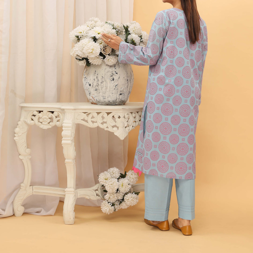 2PC- Screen Printed Cambric Suit PS5031