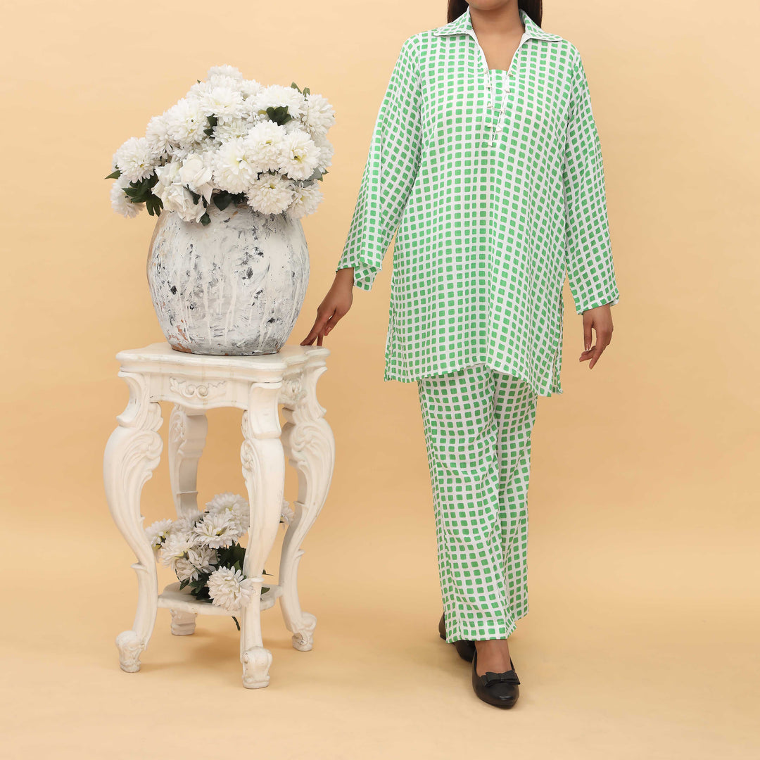 2PC- Checkered Cord Set PS5032