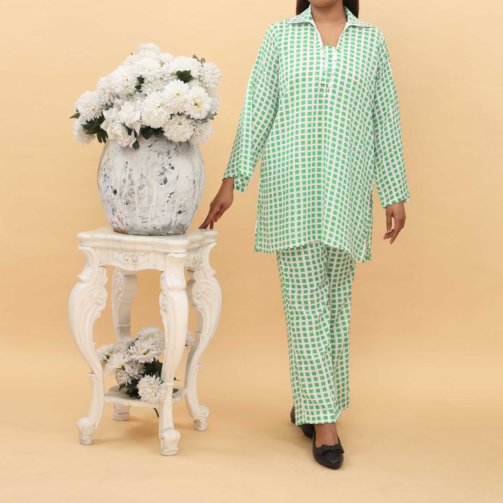 2PC- Checkered Cord Set PS5032