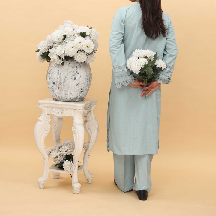 2PC- Embellished Cambric Cord Set PS5033