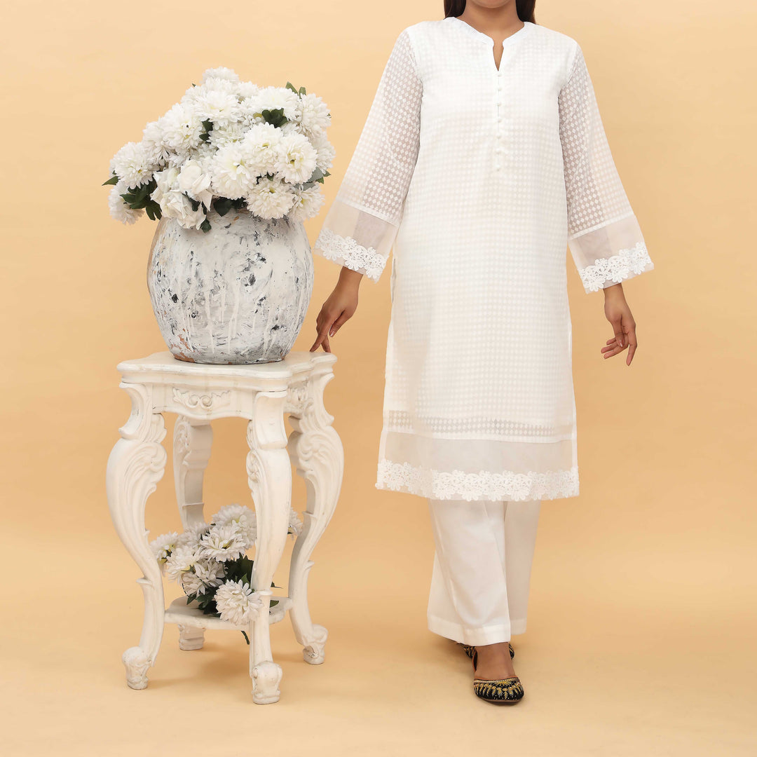 White Embellished Shirt PS5038