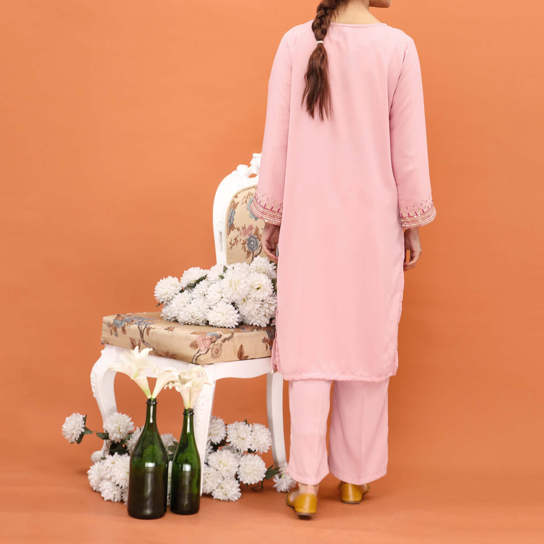 2PC- Embellished Grip Slik Suit PS5042