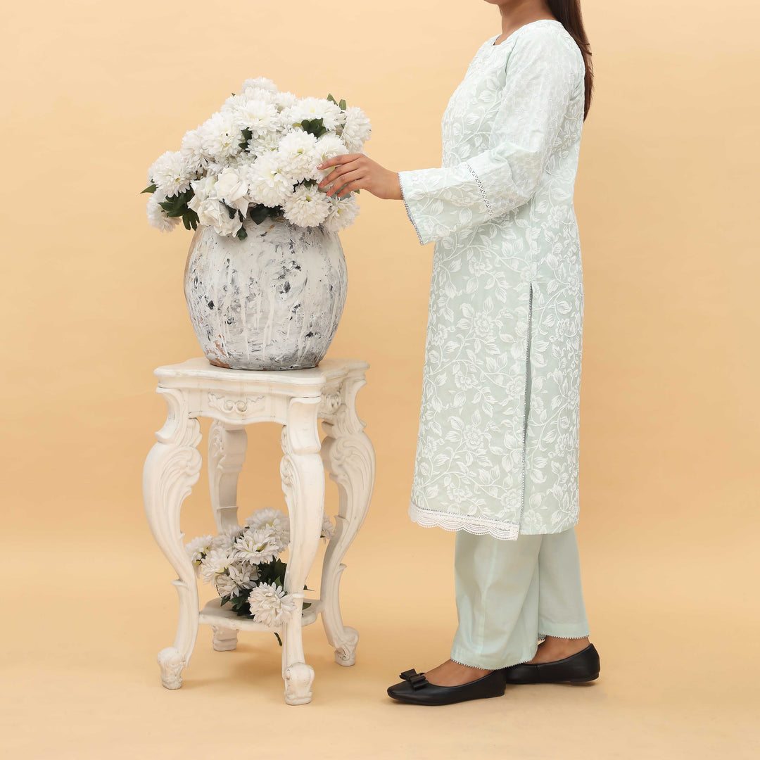 2PC-  Printed Cambric Cord Set PS5043