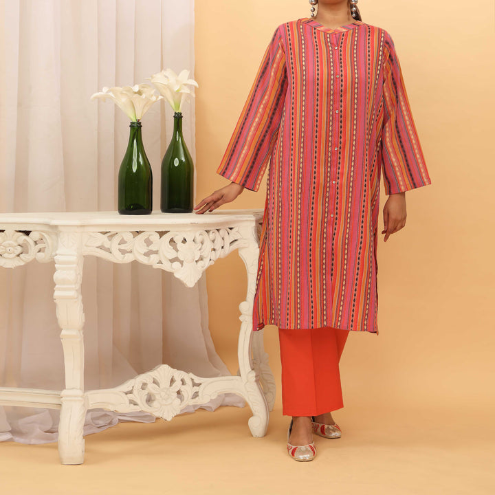 2PC- Yarn Dyed Jaquard Suit PS5046