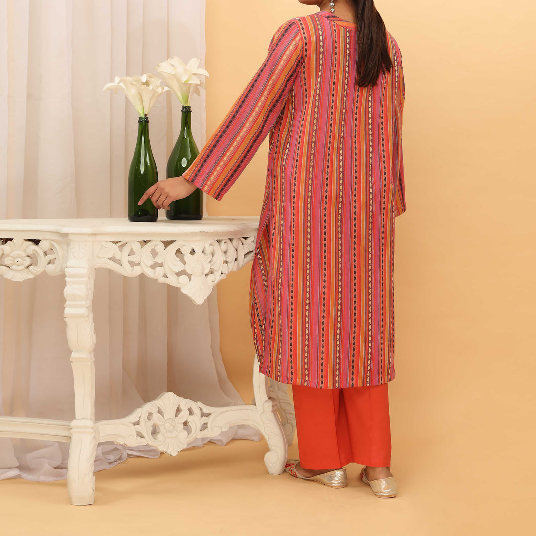 2PC- Yarn Dyed Jaquard Suit PS5046