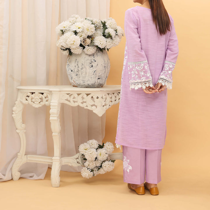 2PC- Slub Lawn Screen Printed Suit PS5047