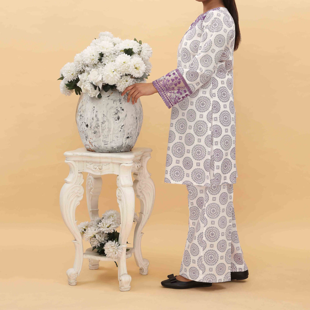 2PC-  Printed Cambric Cord Set PS5049