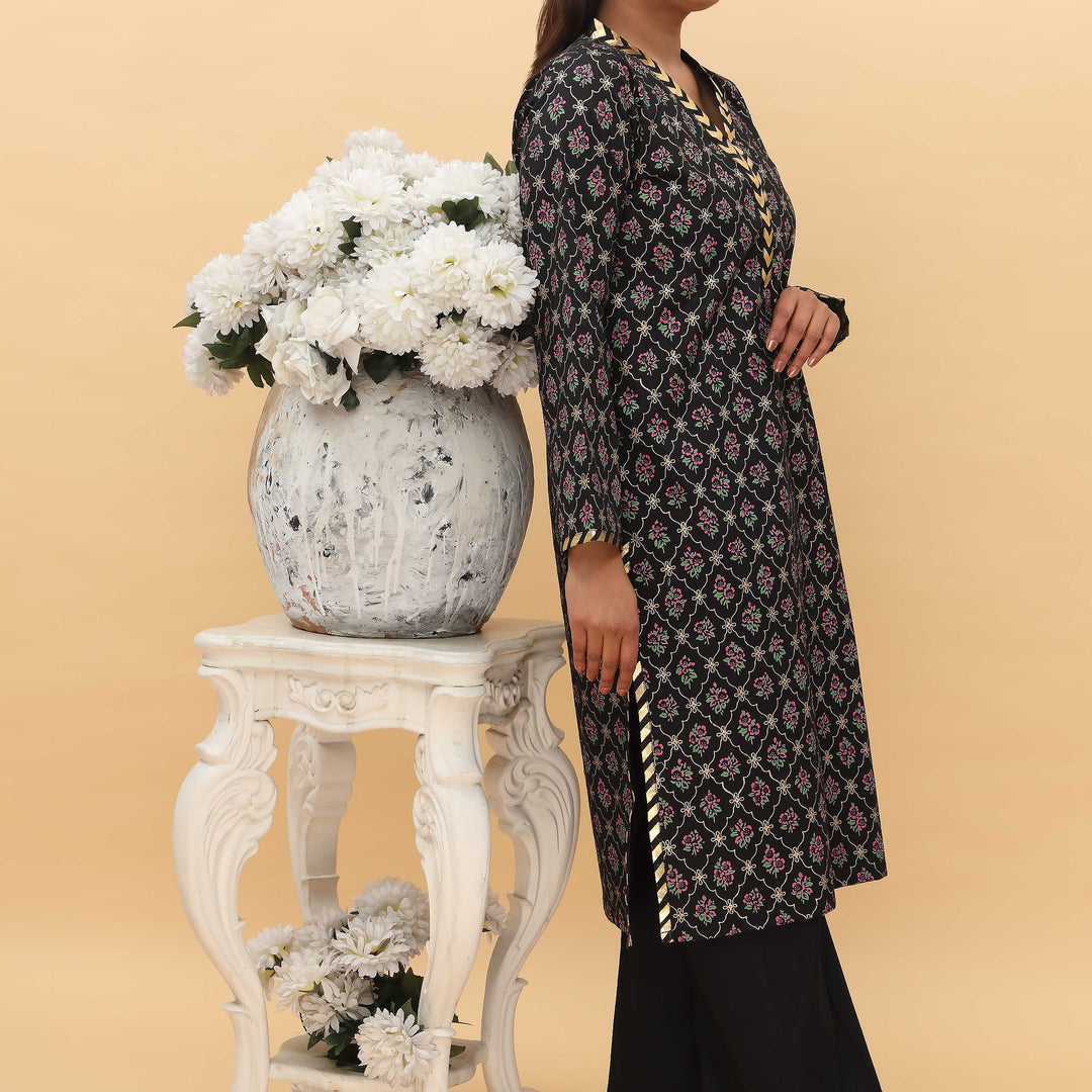 Black Printed Shirt PS5052