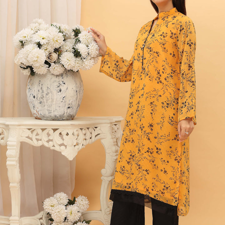 1PC- Printed Georget Broshia Shirt PS5053