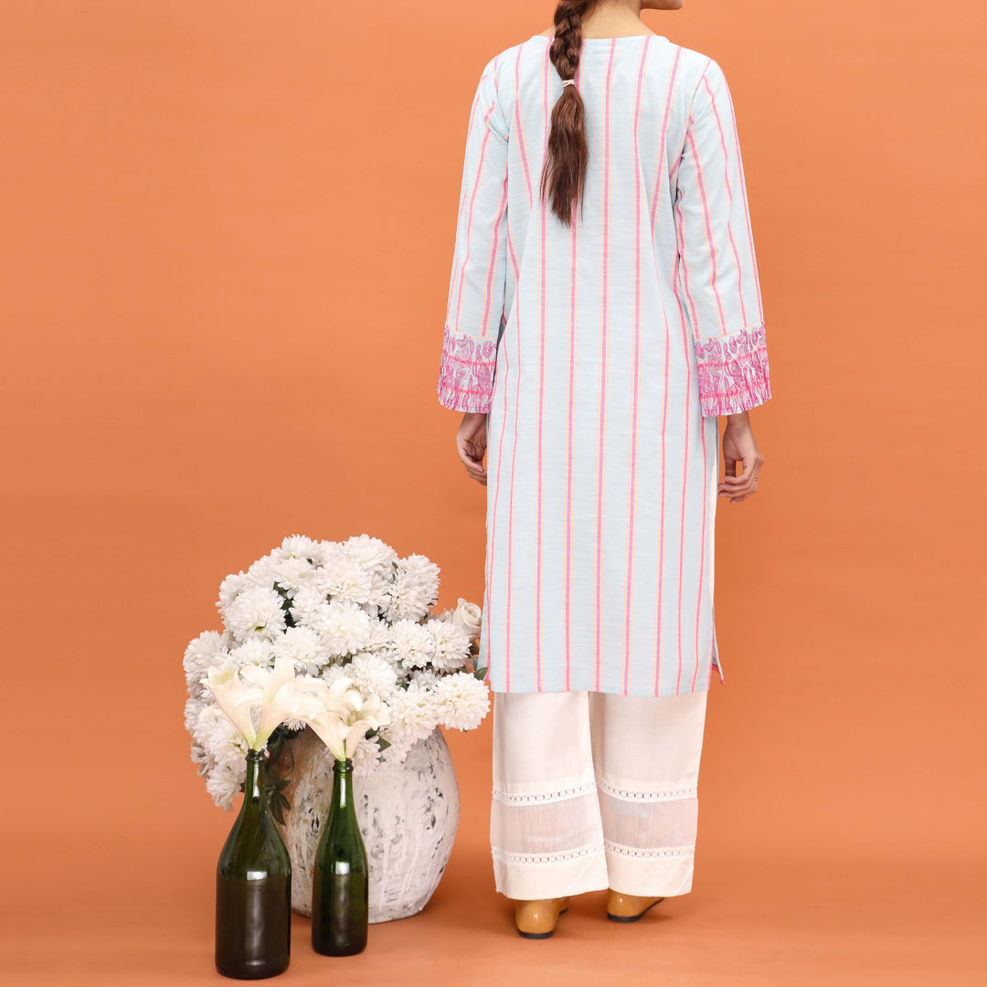 1PC- Embriodered Cotton Shirt PS5056