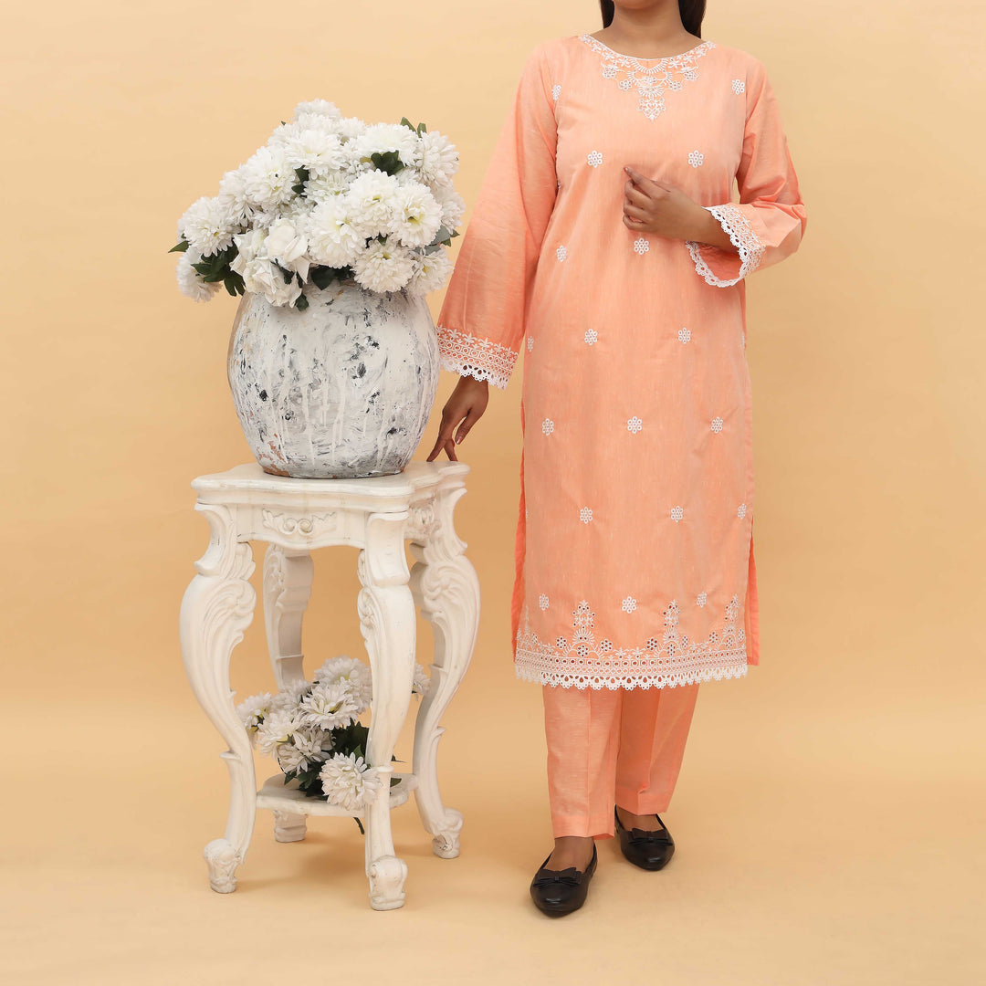 2PC- Embellished Cambric Cord Set PS5075