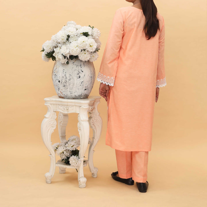 2PC- Embellished Cambric Cord Set PS5075