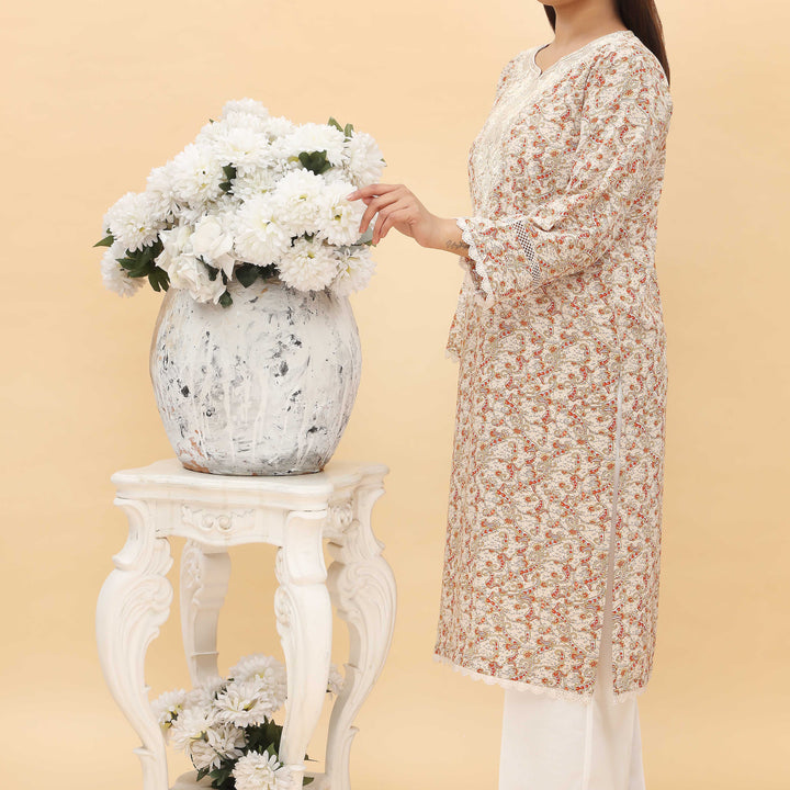 Beige Printed Shirt PS5077