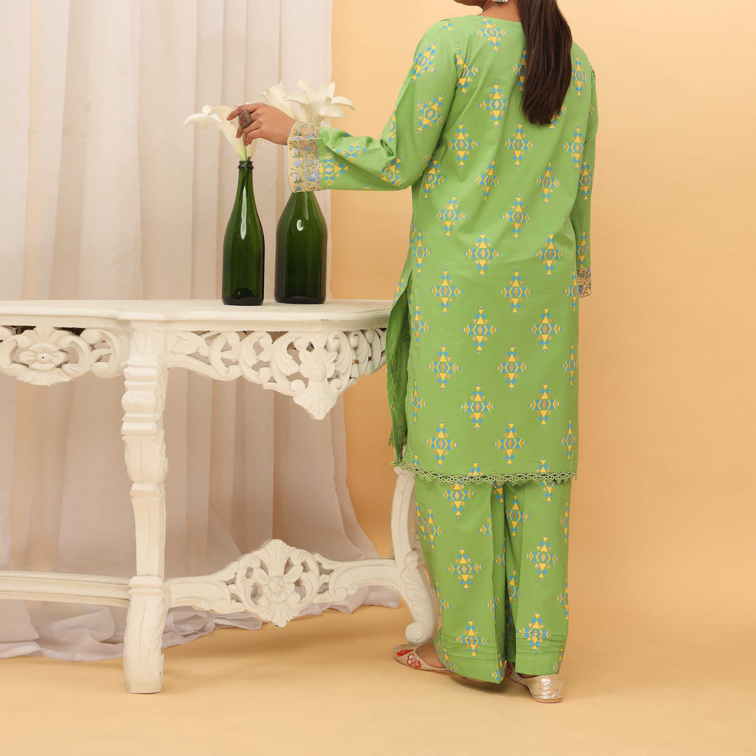 2PC- Screen Printed Cambric Suit PS5083