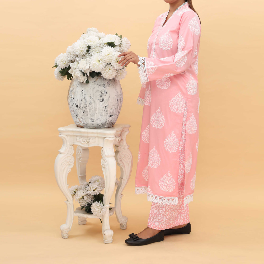 2PC-  Printed Cambric Cord Set PS5098