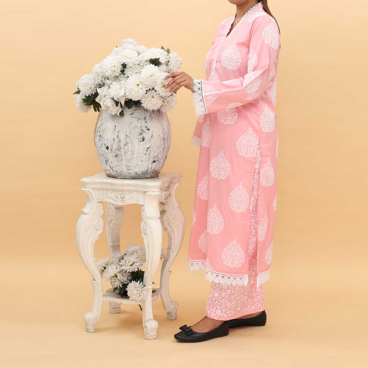 2PC-  Printed Cambric Cord Set PS5098