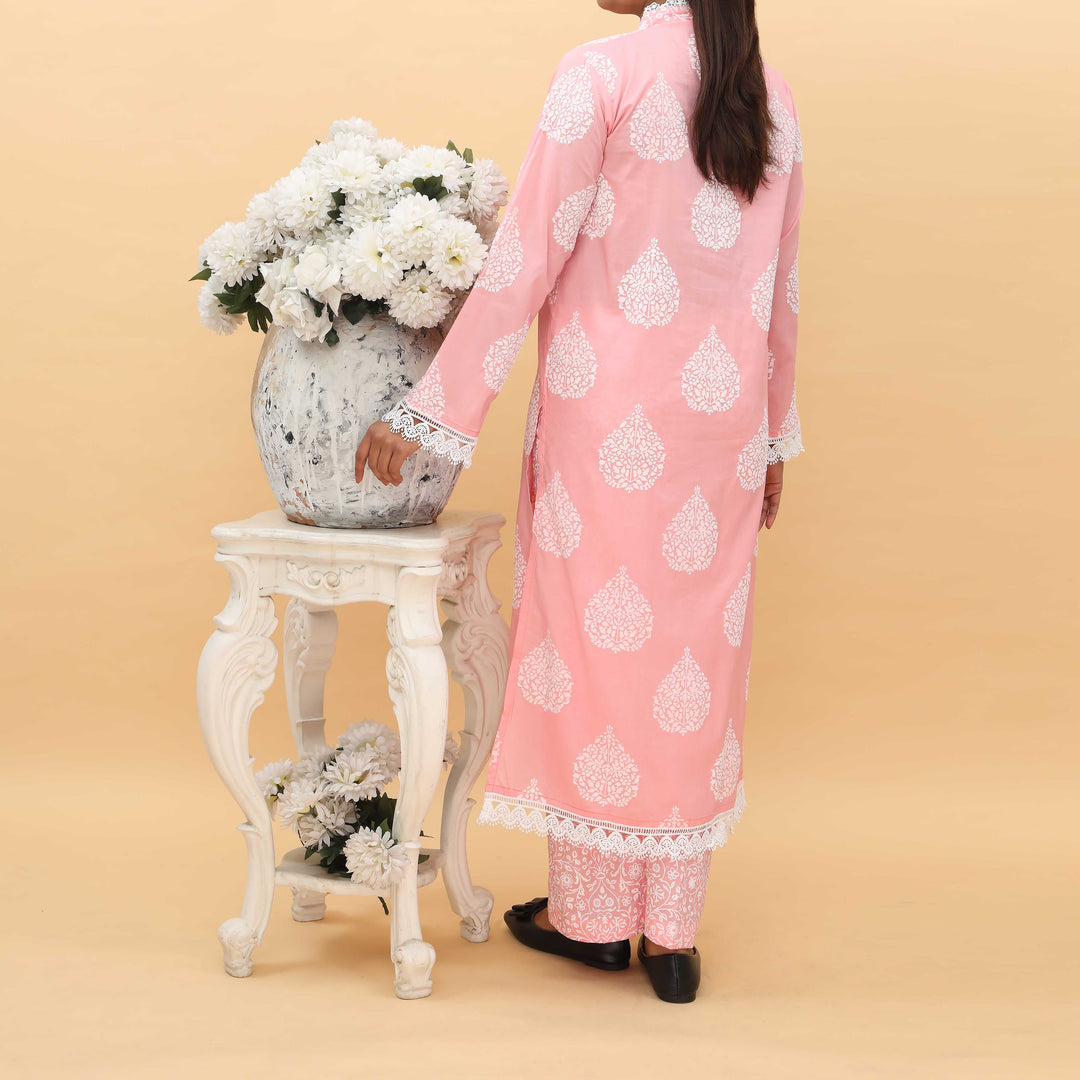 2PC-  Printed Cambric Cord Set PS5098