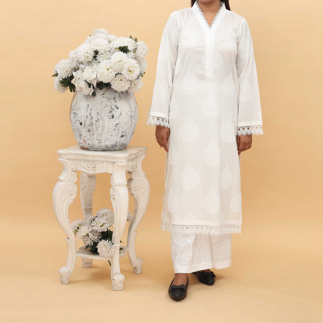 2PC-  Printed Cambric Cord Set PS5099