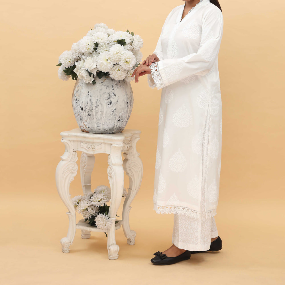 2PC-  Printed Cambric Cord Set PS5099