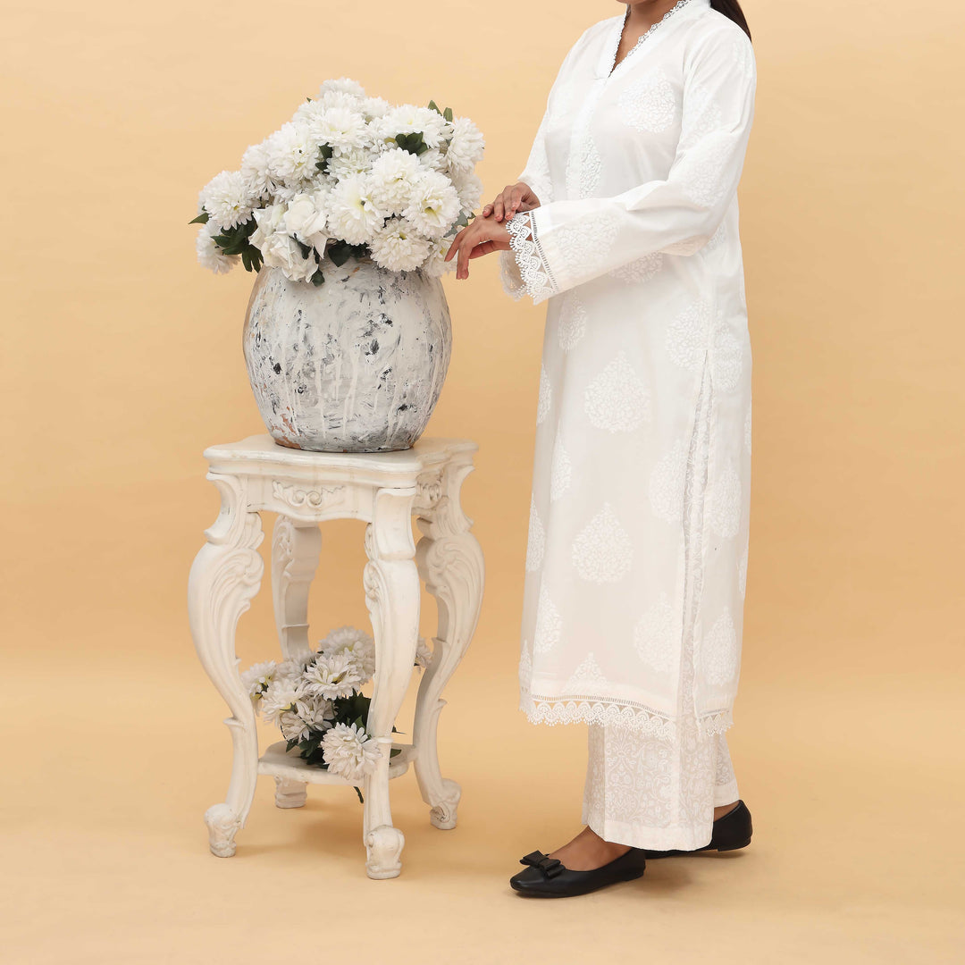 2PC-  Printed Cambric Cord Set PS5099