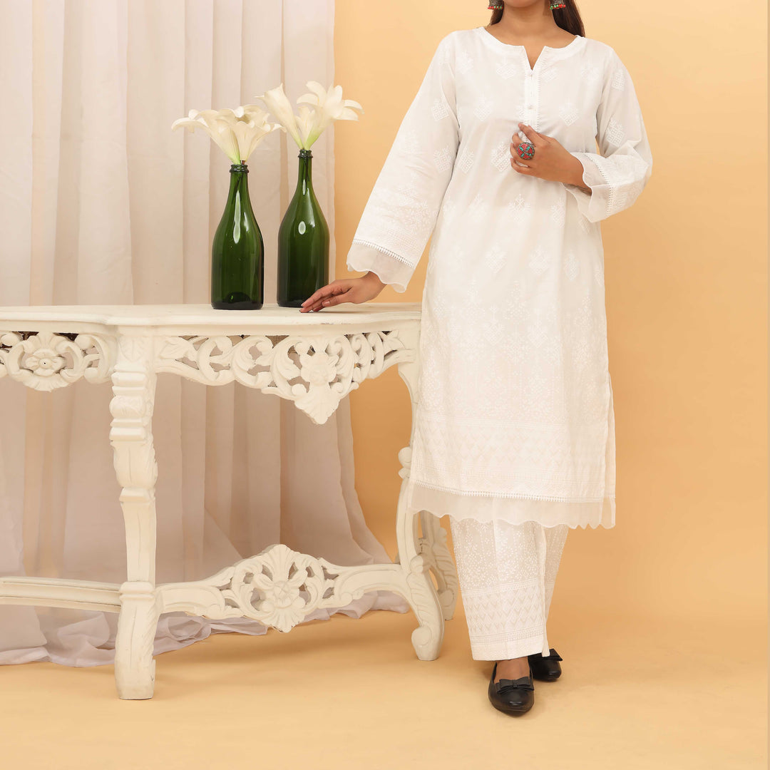 2PC- Puff Printed Cambric Suit PS5102