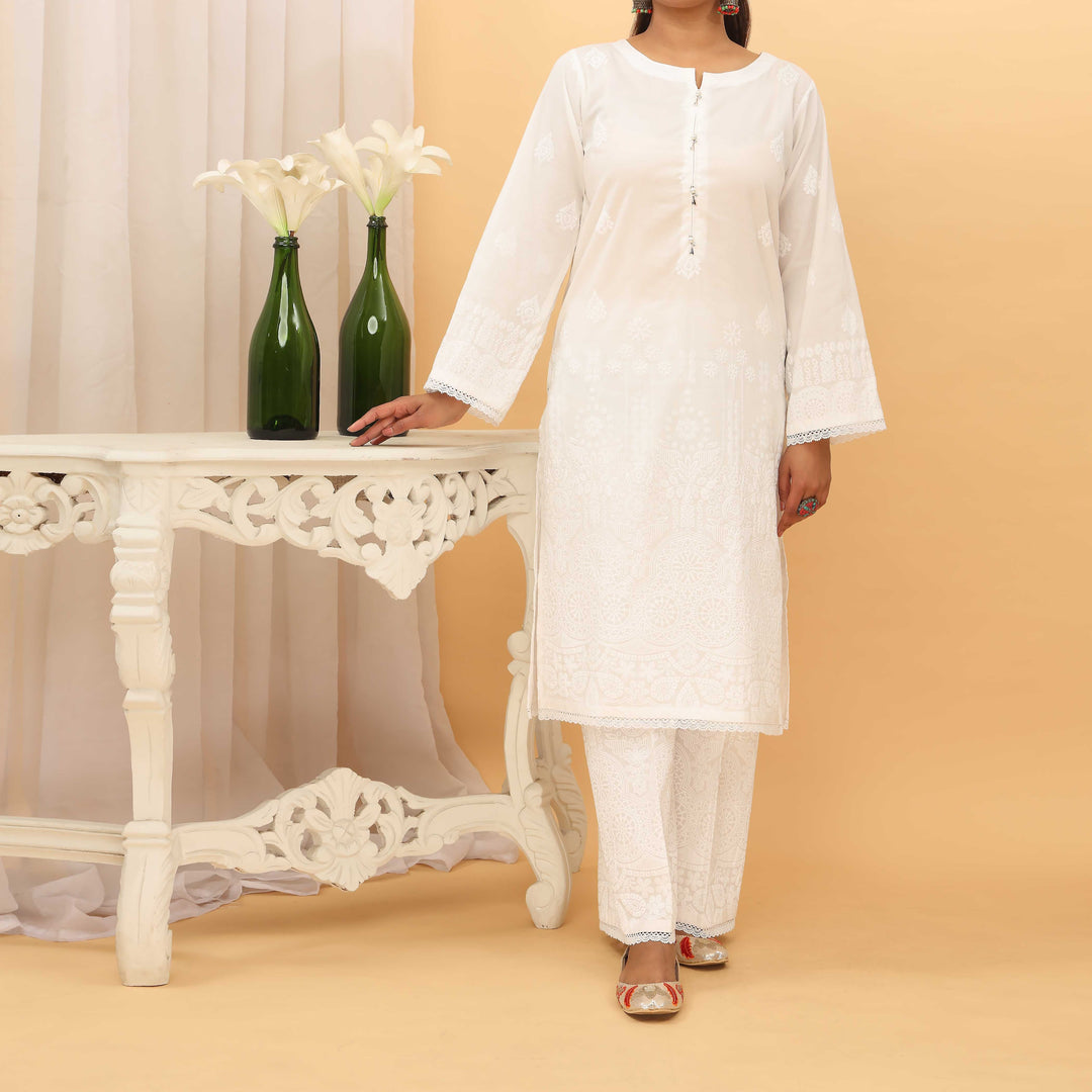 2PC- Puff Printed Cambric Suit PS5104