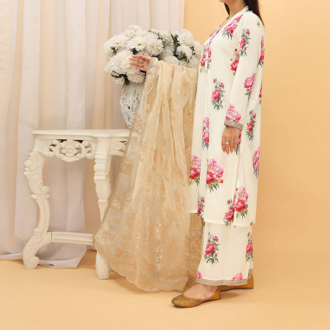 3PC- Digital Printed Grip Silk Suit PS5109