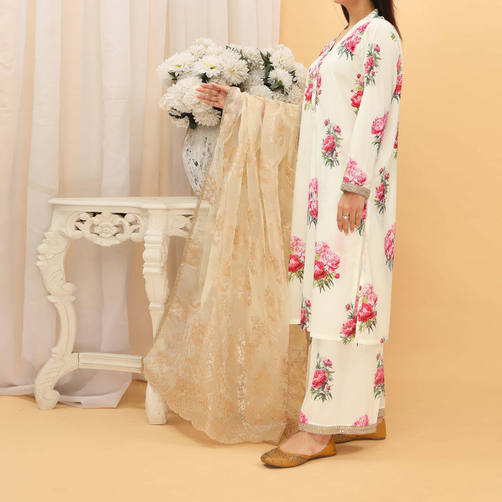 3PC- Digital Printed Grip Silk Suit PS5109