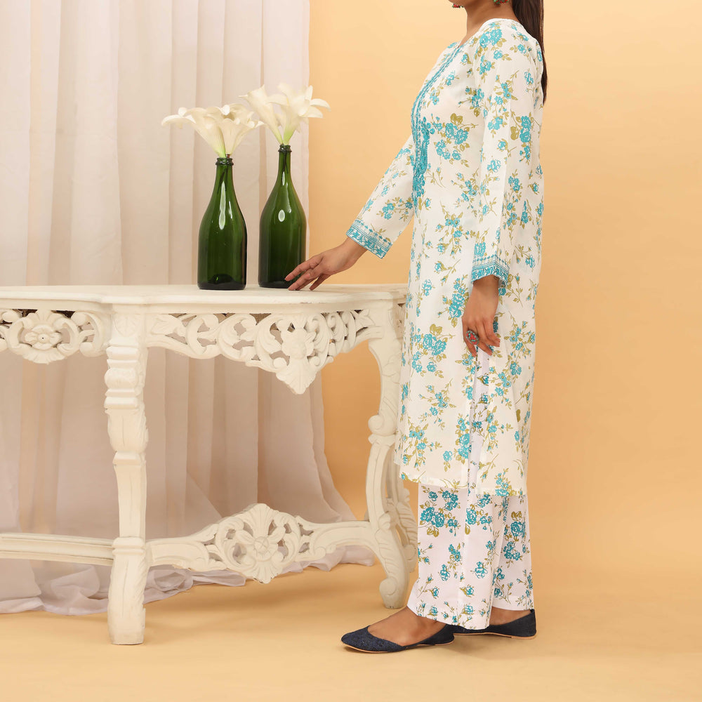 2PC- Screen Printed Cambric Suit PS5110