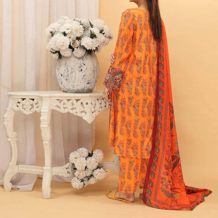 3PC- Digital Printed Gripsilk Suit PS5115