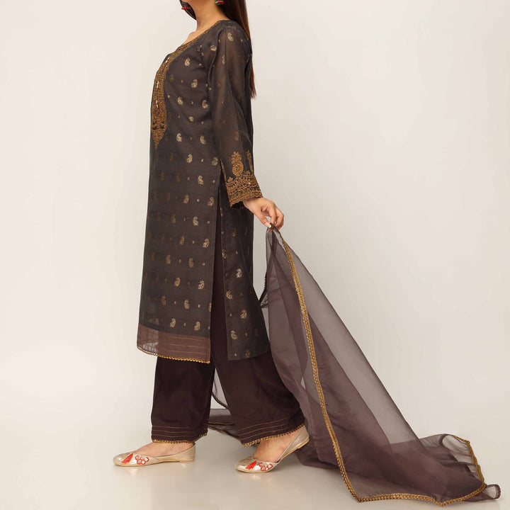 3PC- Cotton Lurix Jaquard Suit PS5119